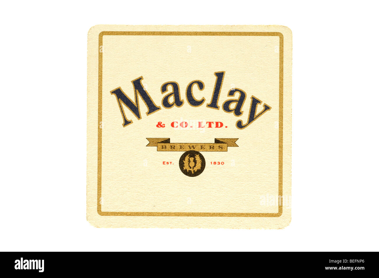 maclay & co ltd brewers est 1830 Stock Photo