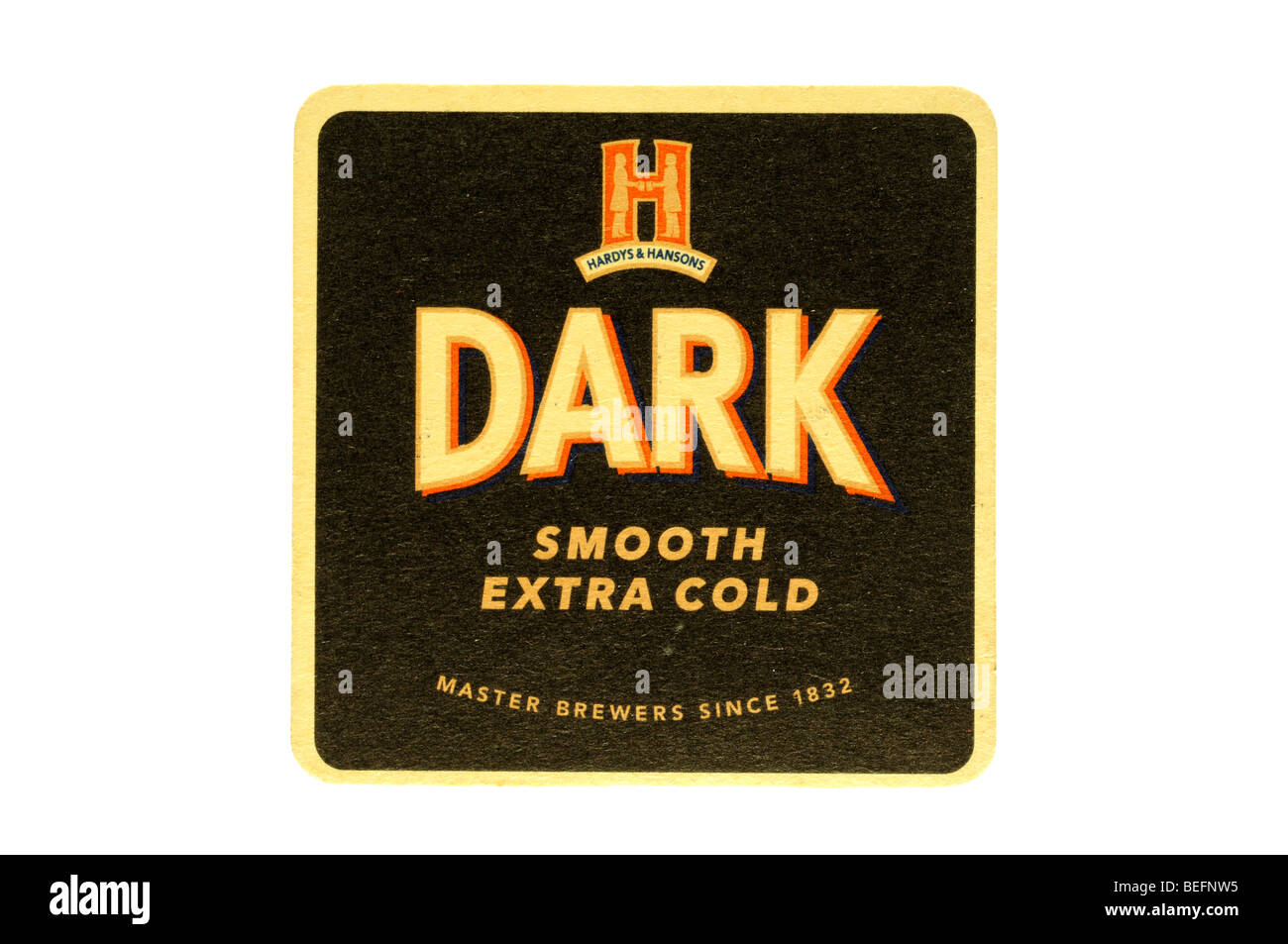 hardy and hanson dark smooth extra cold master brewers since 1832 Stock Photo