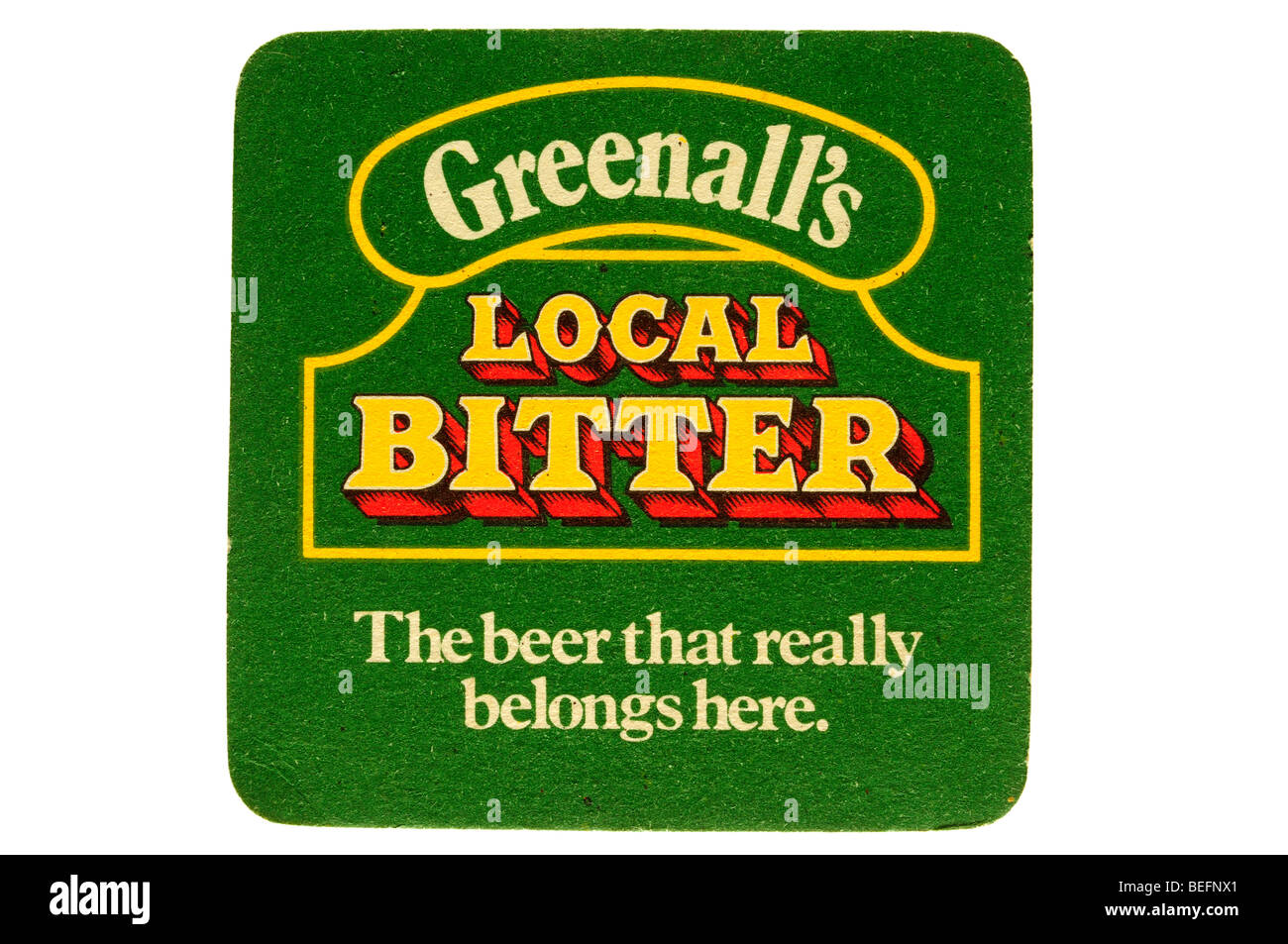 greenalls local bitter the beer that realy belongs here Stock Photo Alamy