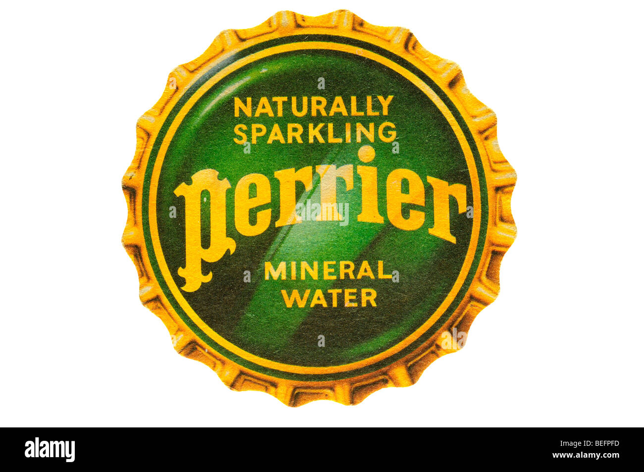 naturally sparkling perrier mineral water Stock Photo