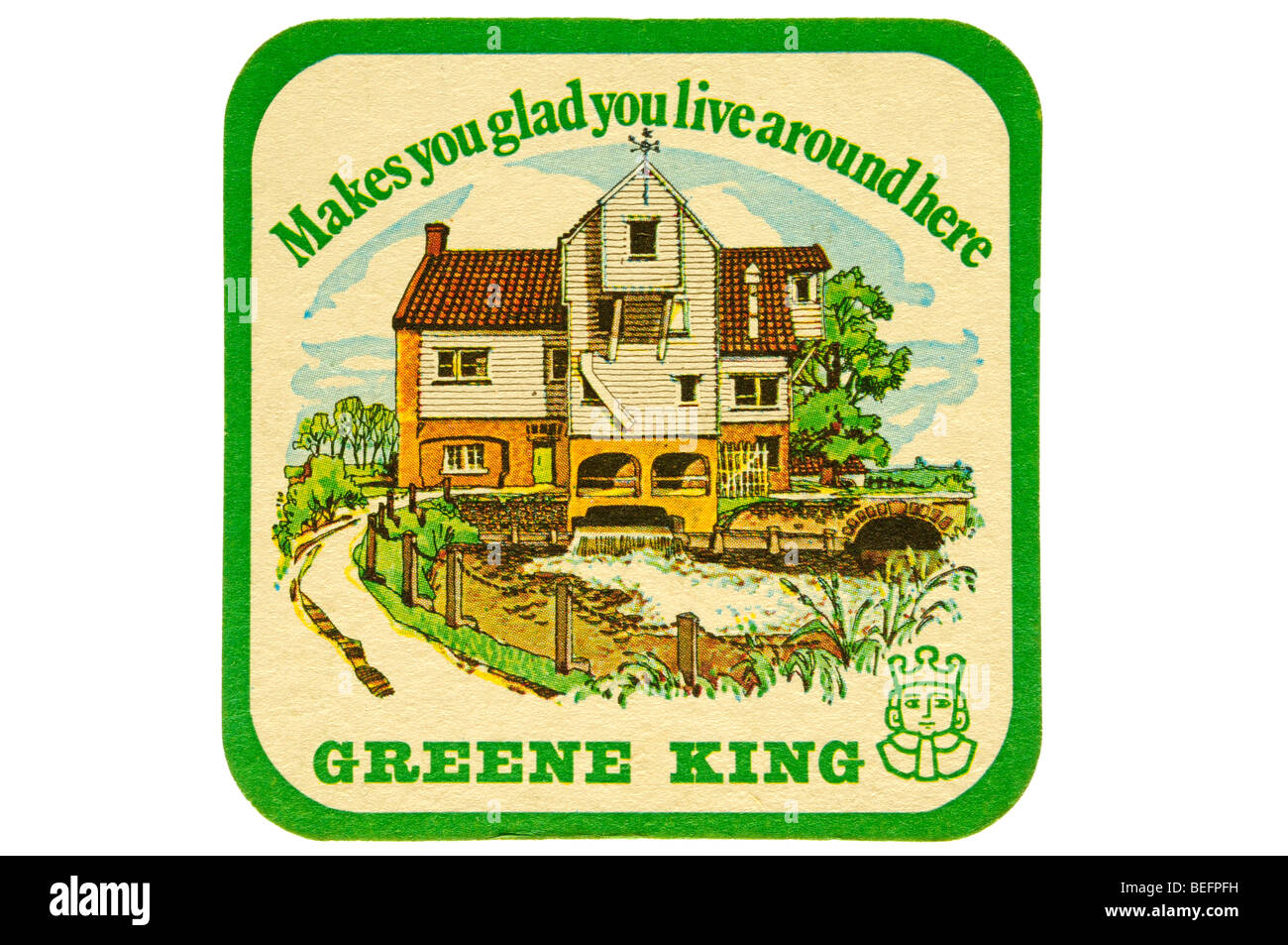 makes you glad you live around here greene king Stock Photo Alamy