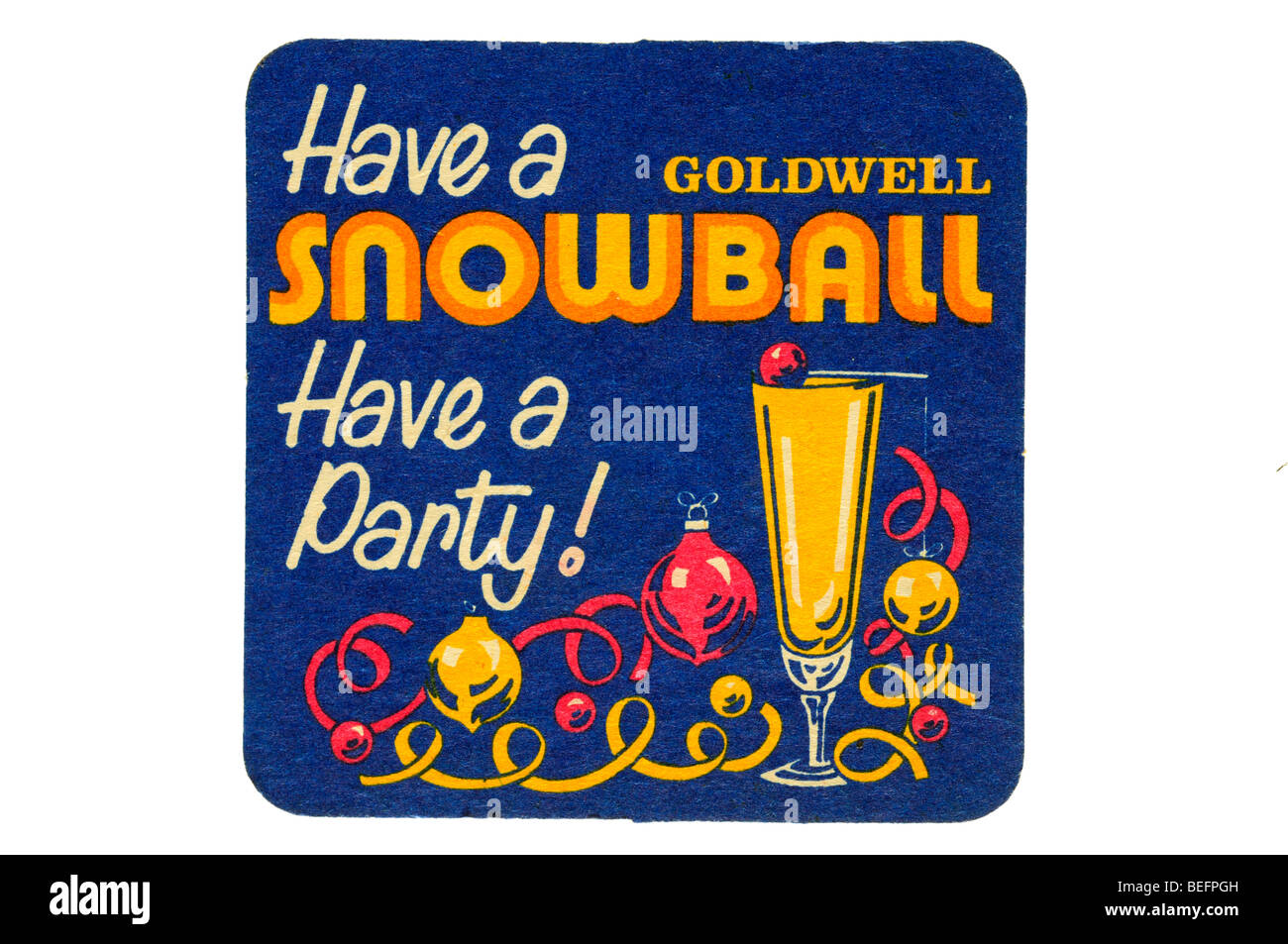 have a goldwell snowball have a party Stock Photo