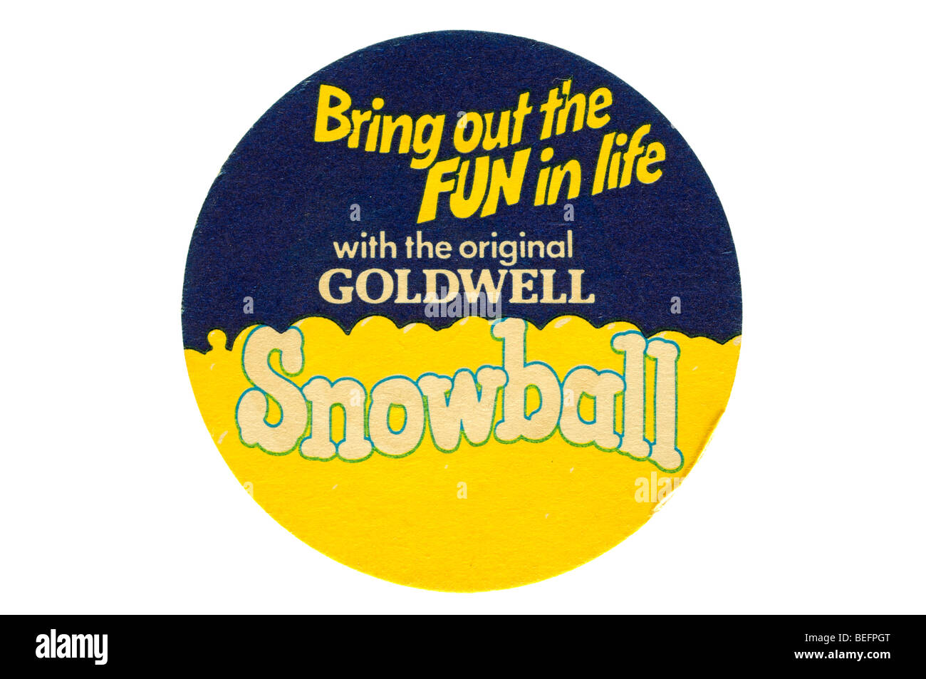 bring out the fun in life with the original goldwell snowball Stock Photo