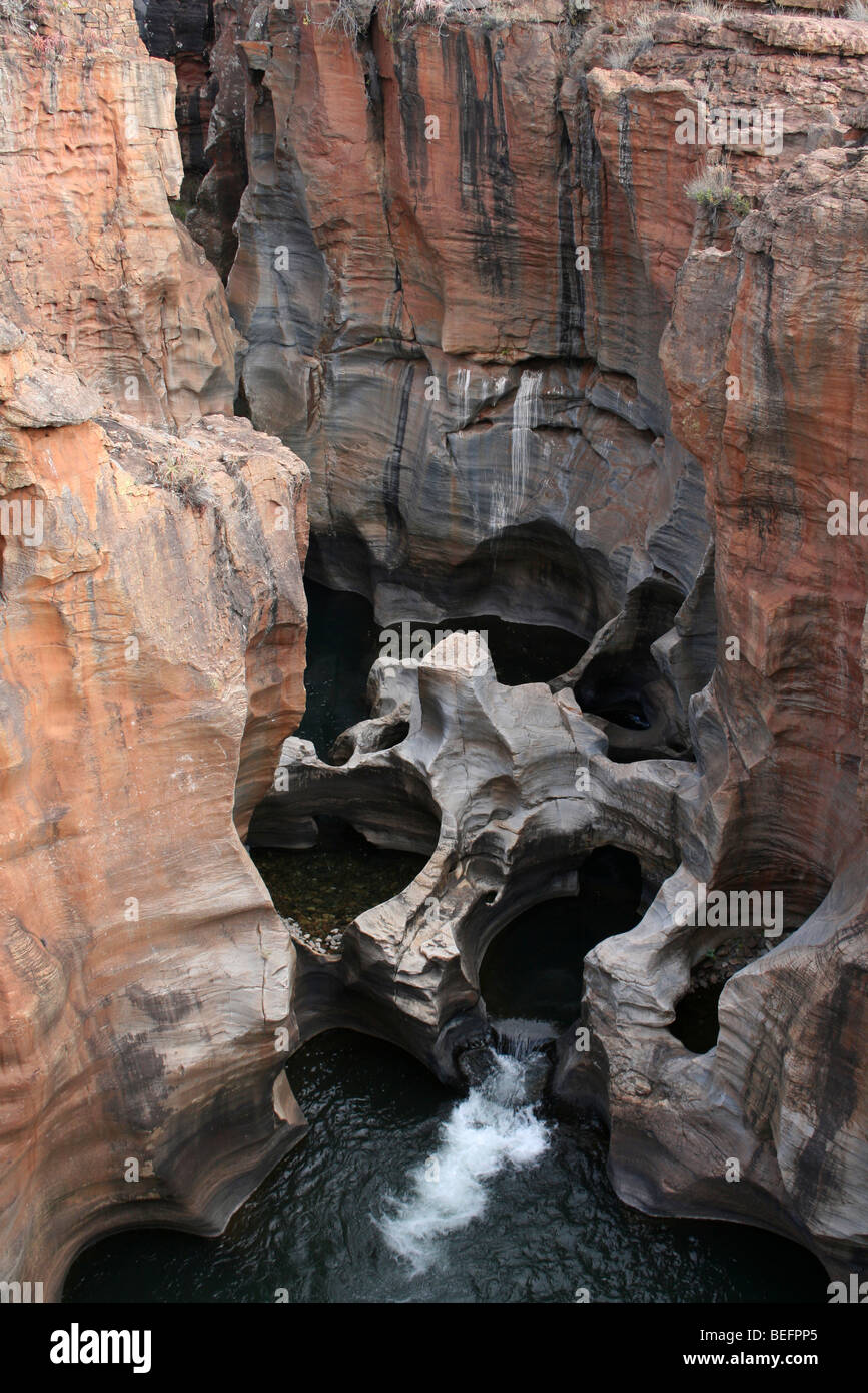 Bourke's Luck Potholes A Naturally Occuring Water Feature At The Beginning Of The Blyde River Canyon, South Africa Stock Photo