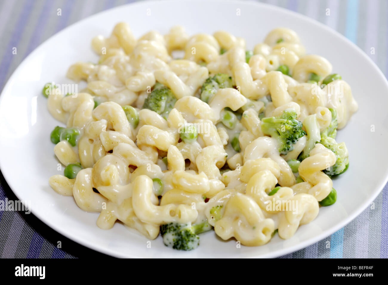 Cheese And Broccoli Pasta Stock Photo Alamy