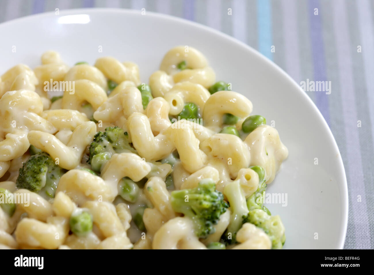 Cheese And Broccoli Pasta Stock Photo Alamy