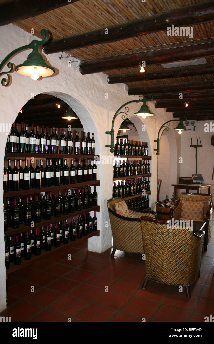 Tasting Room In The Blaauwklippen Wine Centre, nr Stellenbosch, South Africa Stock Photo