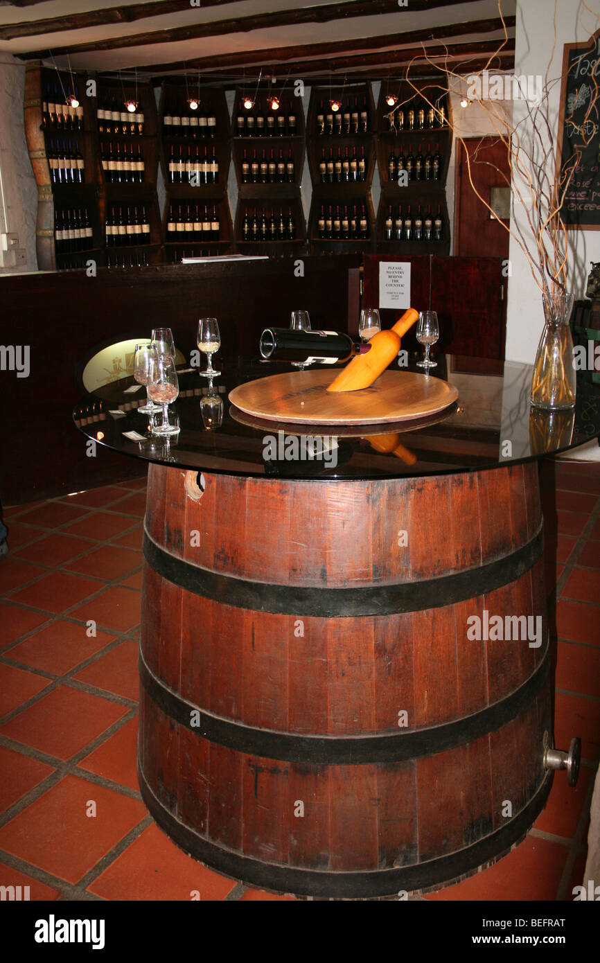 Tasting Room In The Blaauwklippen Wine Centre, nr Stellenbosch, South Africa Stock Photo