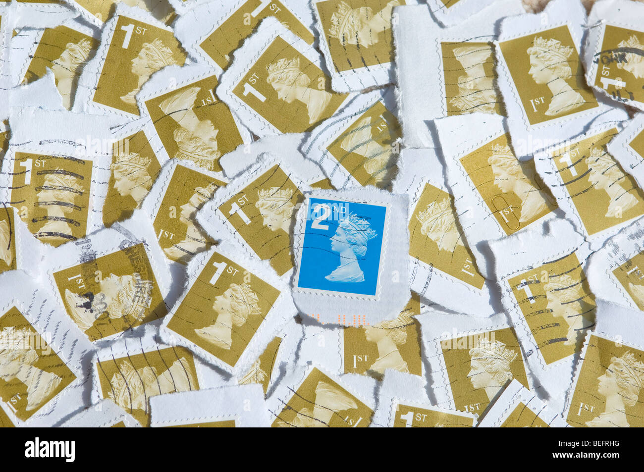 Collection of used stamped 1st first and 2nd second class British