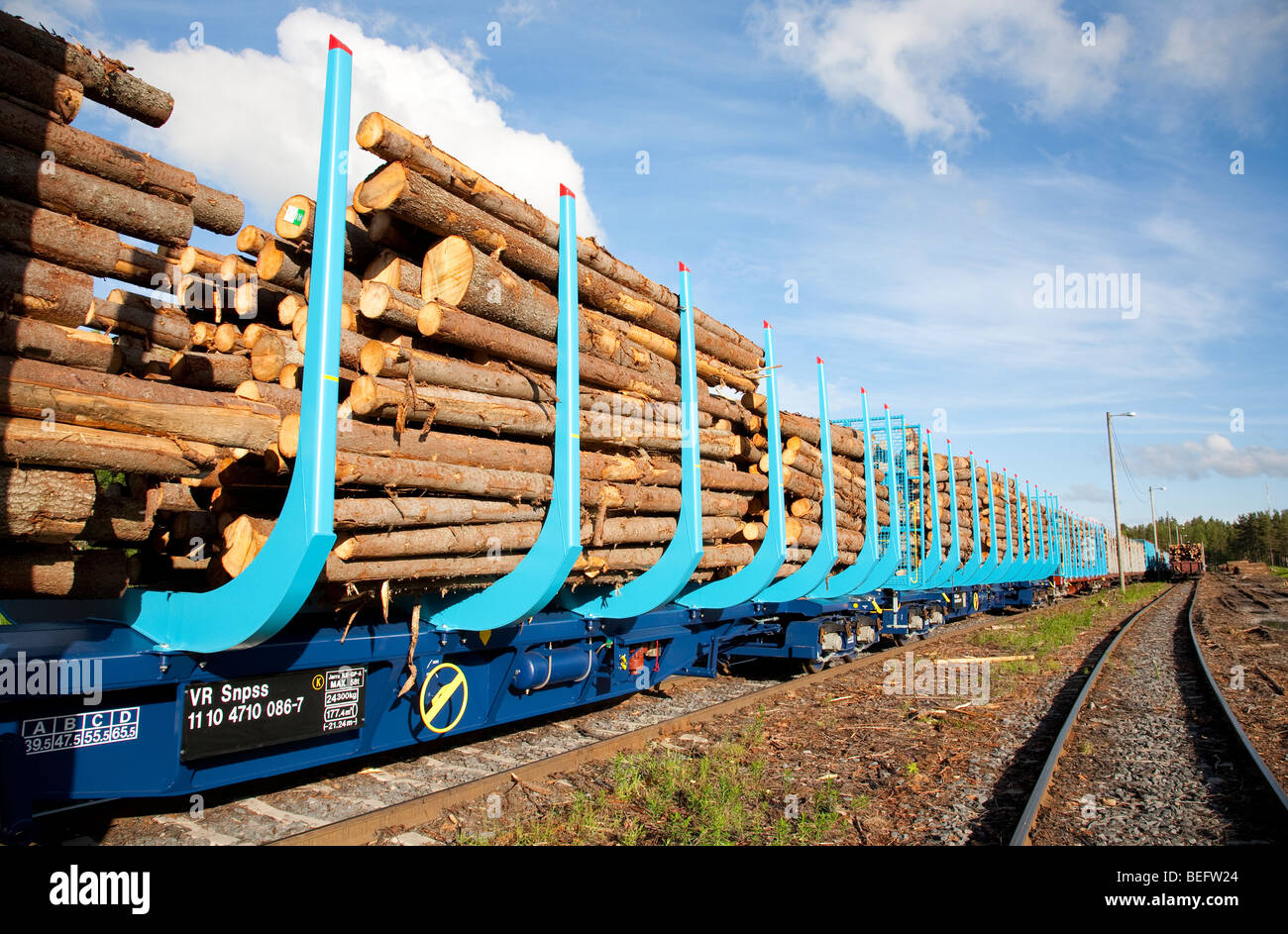 Freight train transporting new cars hi-res stock photography and images ...