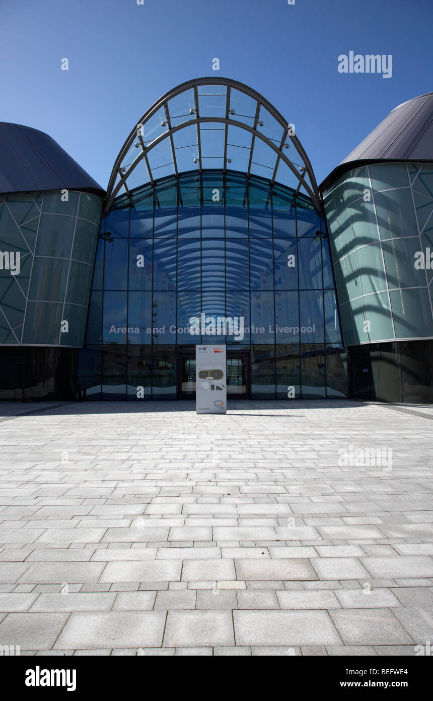 entrance to liverpool echo arena and bt convention centre liverpool city center merseyside england uk Stock Photo