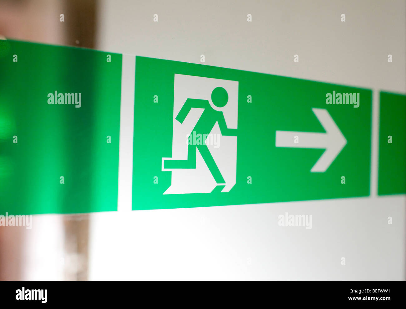 Emergency exit Stock Photo