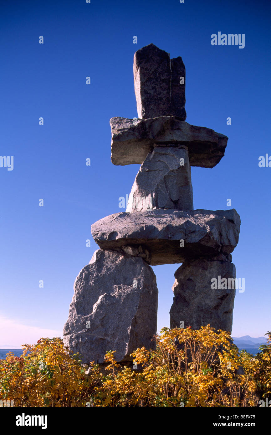 Inukshuk, Vancouver, BC, British Columbia, Canada "English Bay