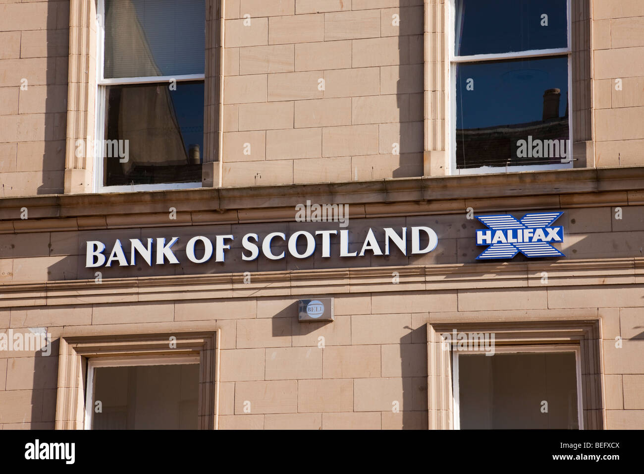 Bank of Scotland and Halifax building society signs ...