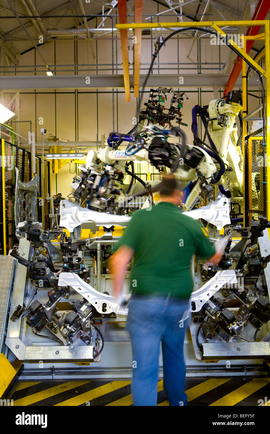 Jaguar Cars, Castle Bromwich, Birmingham. Jaguar Production Stock Photo