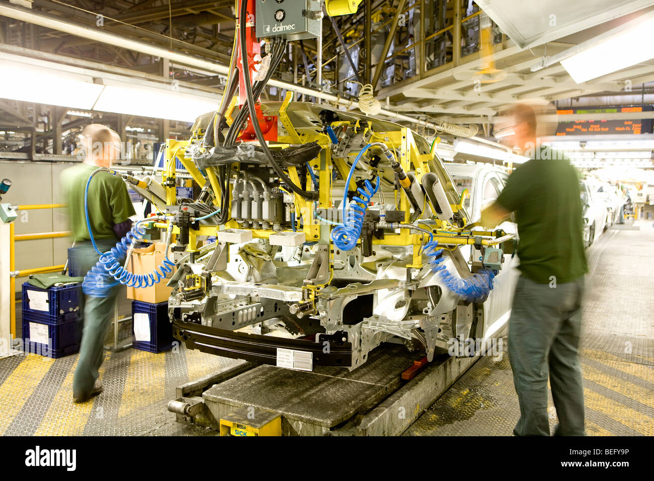 Jaguar Cars, Castle Bromwich, Birmingham. Jaguar Production Stock Photo