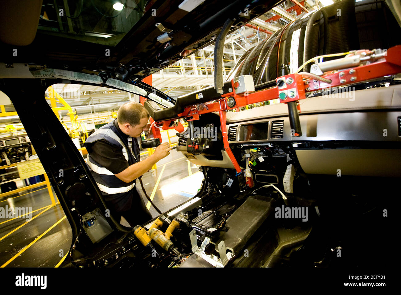 Jaguar Cars, Castle Bromwich, Birmingham. Jaguar Production Stock Photo