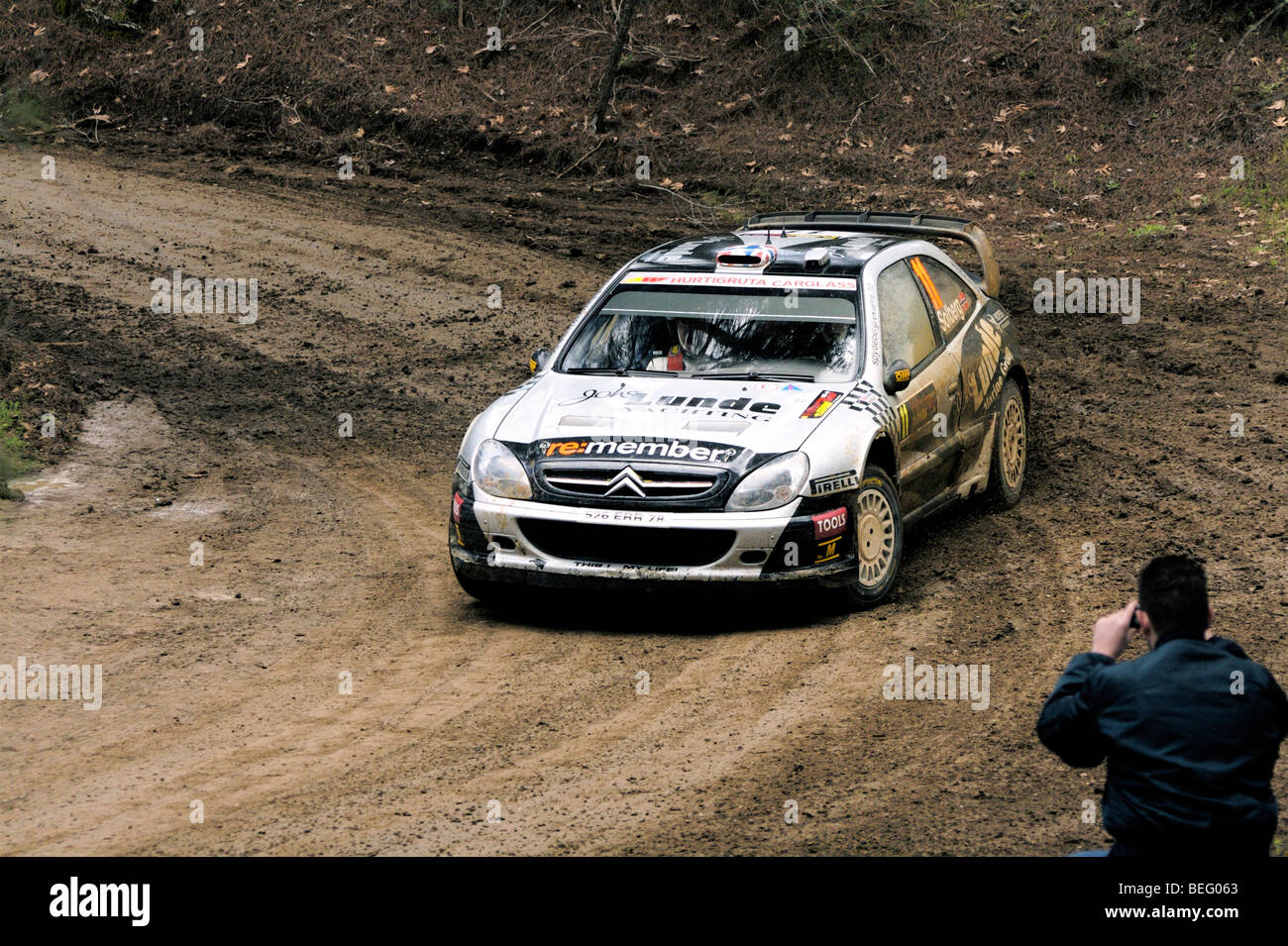 2009 Cyprus rally in Troodos mountains. Stock Photo