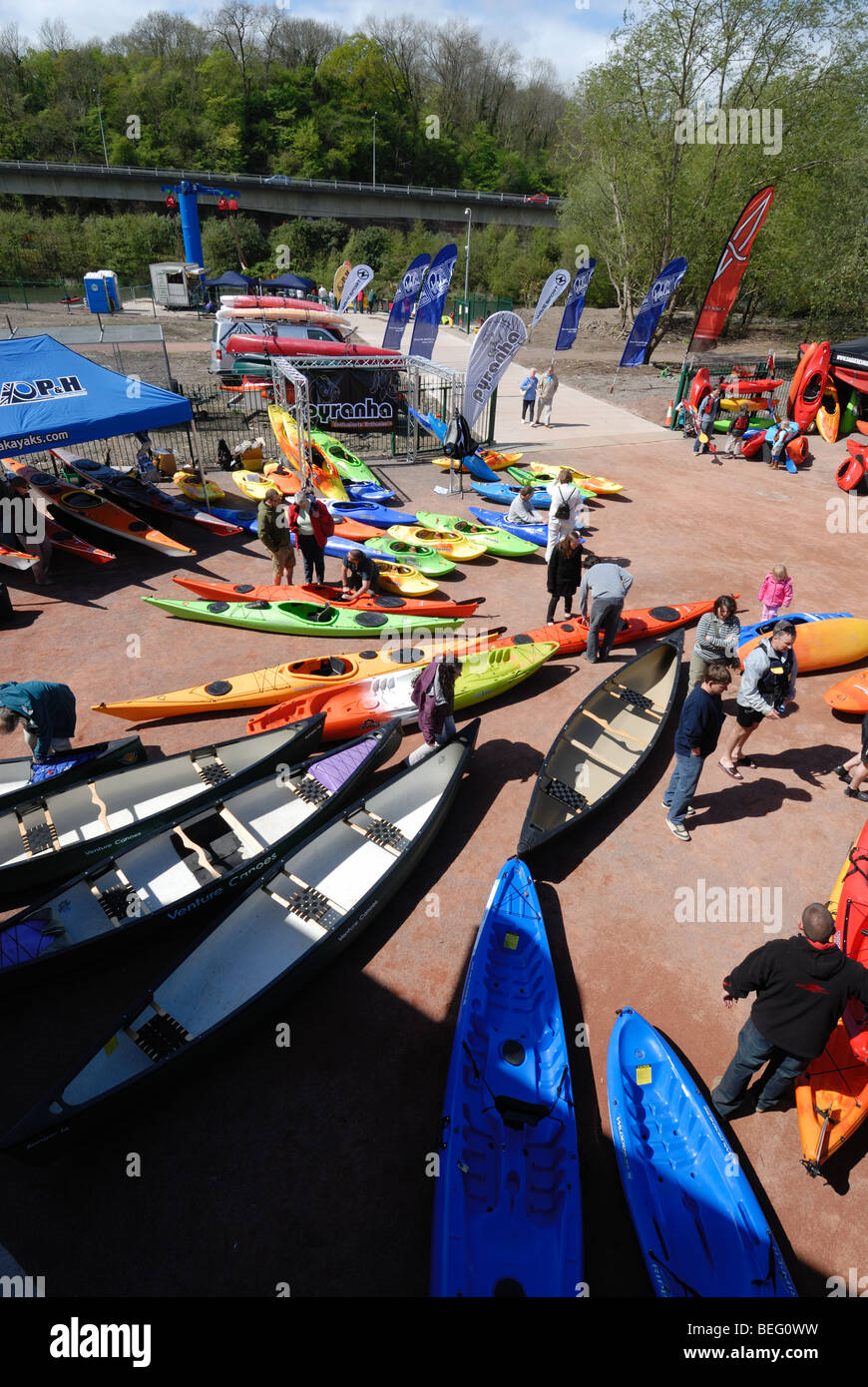 Scene at the Welsh Canoe and Kayak Show in Cardiff Stock Photo Alamy