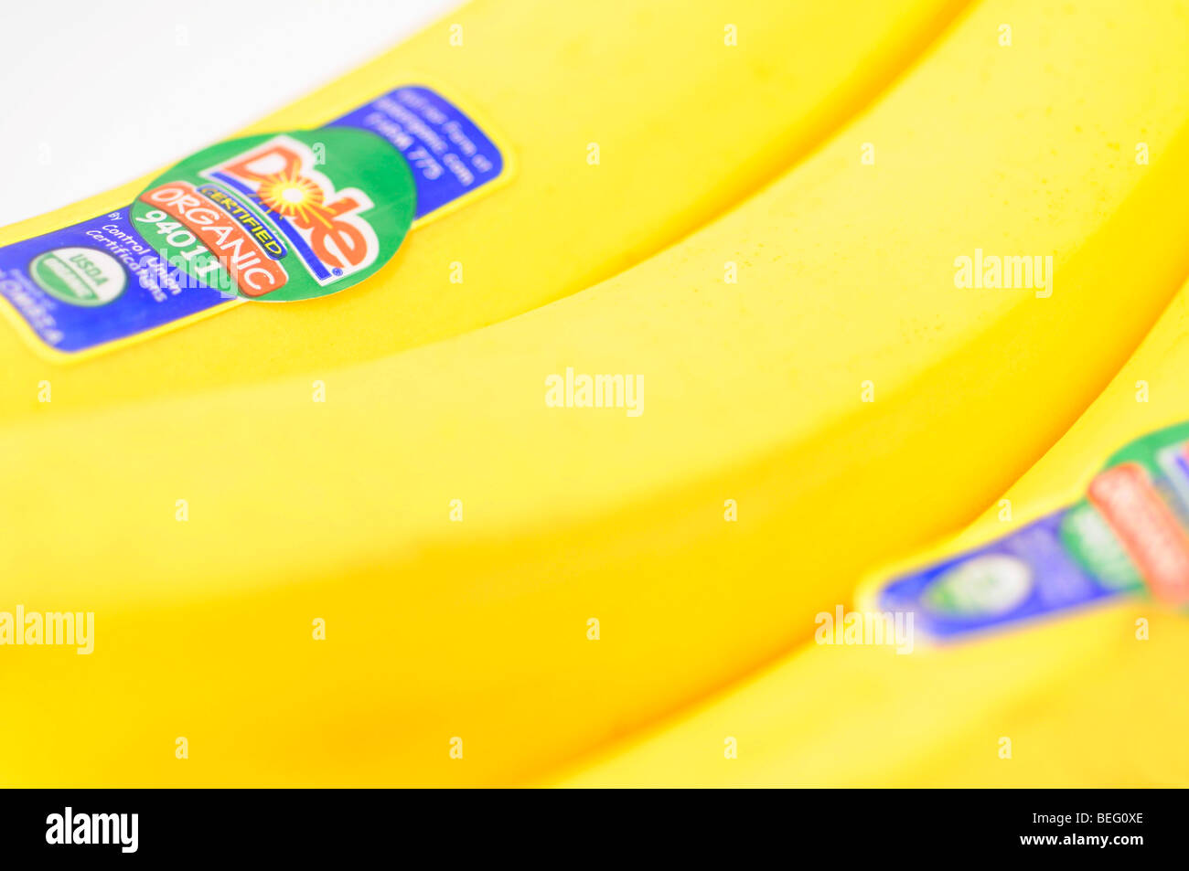 Organic bananas Stock Photo