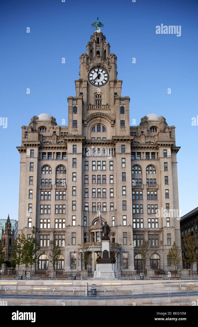 Royal Liver building one of liverpools three graces listed buildings on the liverpool waterfront at pier head Stock Photo
