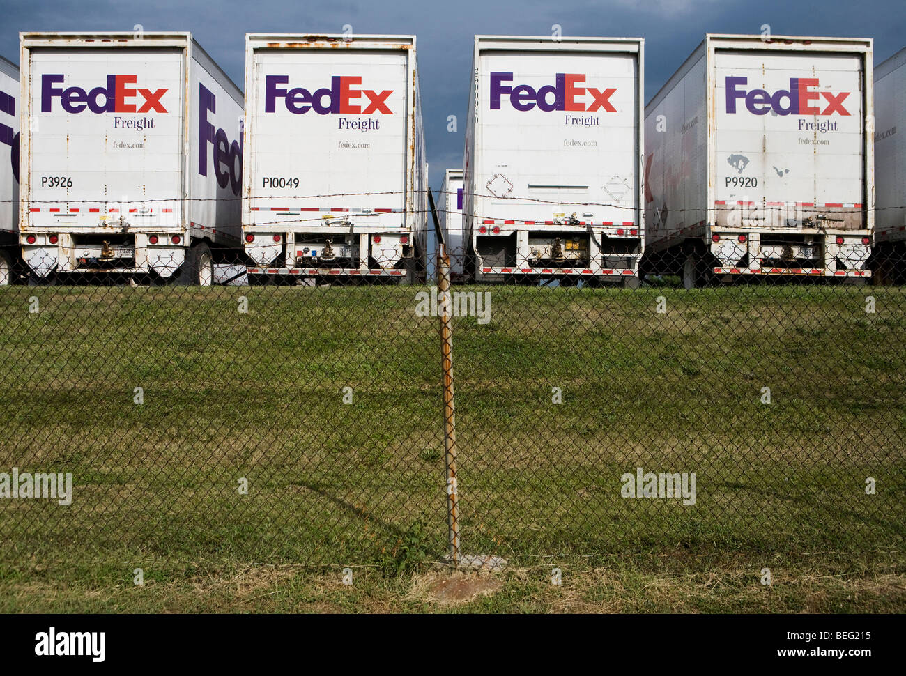 FedEx related images taken in Maryland.  Stock Photo