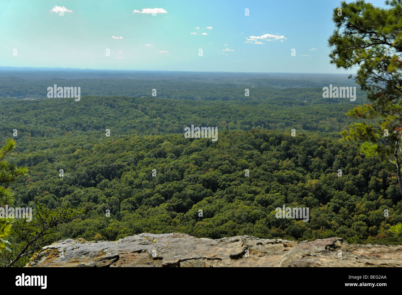 View of the Kentucky Bluegrass region from Boone's Overlook at Pilot