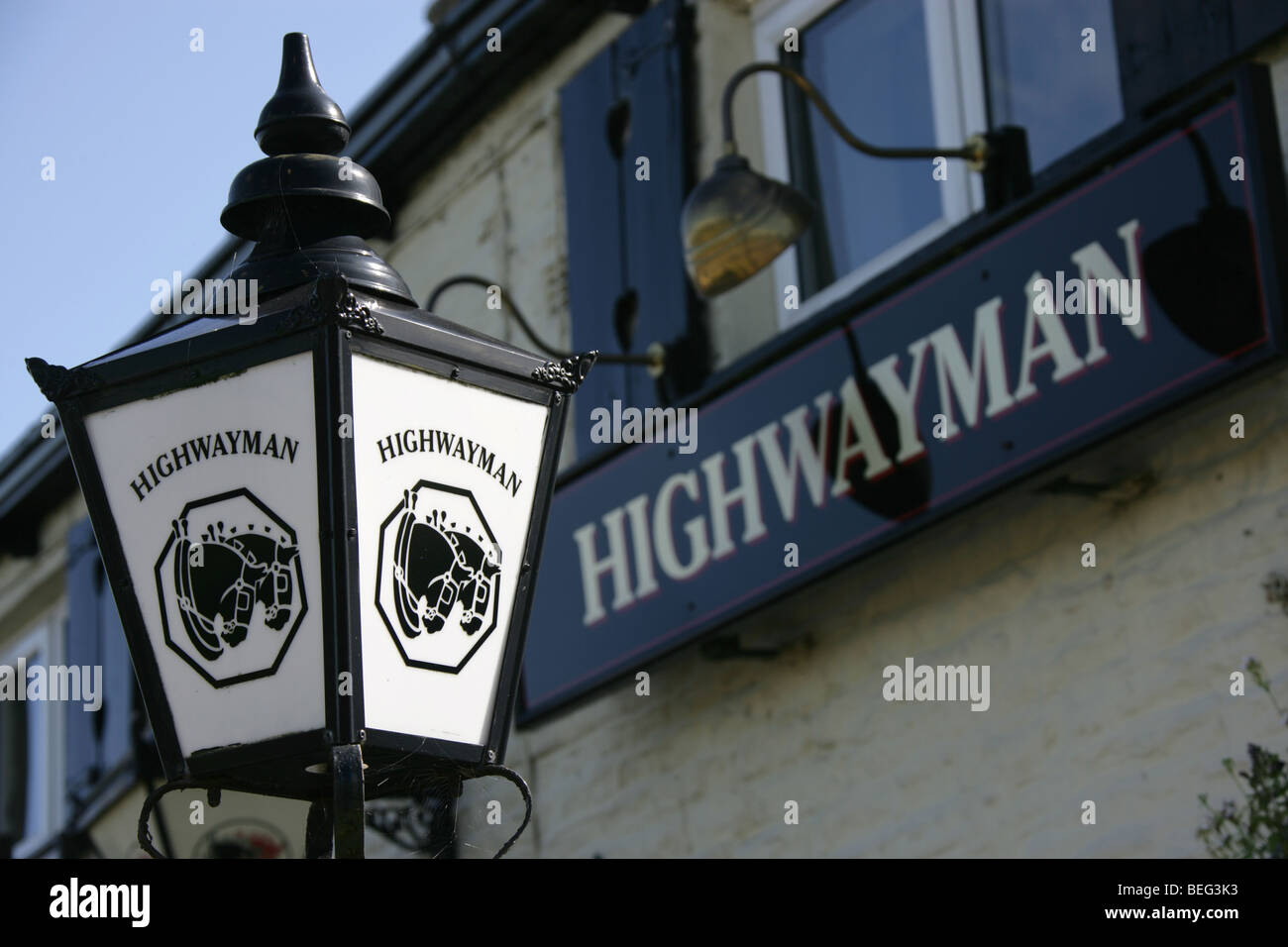 Village of Rainow, England. The 17th century Highwayman public house and restaurant, on the Macclesfield Road. Stock Photo