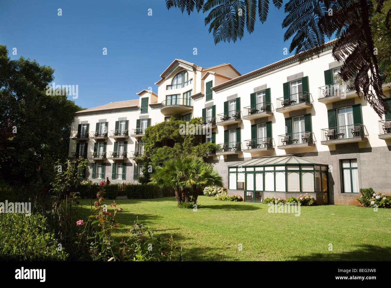 Scene at the 5 star Quinta da Bela Vista Hotel, Funchal, madeira Stock