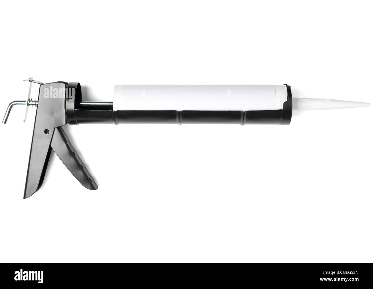 Sealant gun on white background Stock Photo Alamy