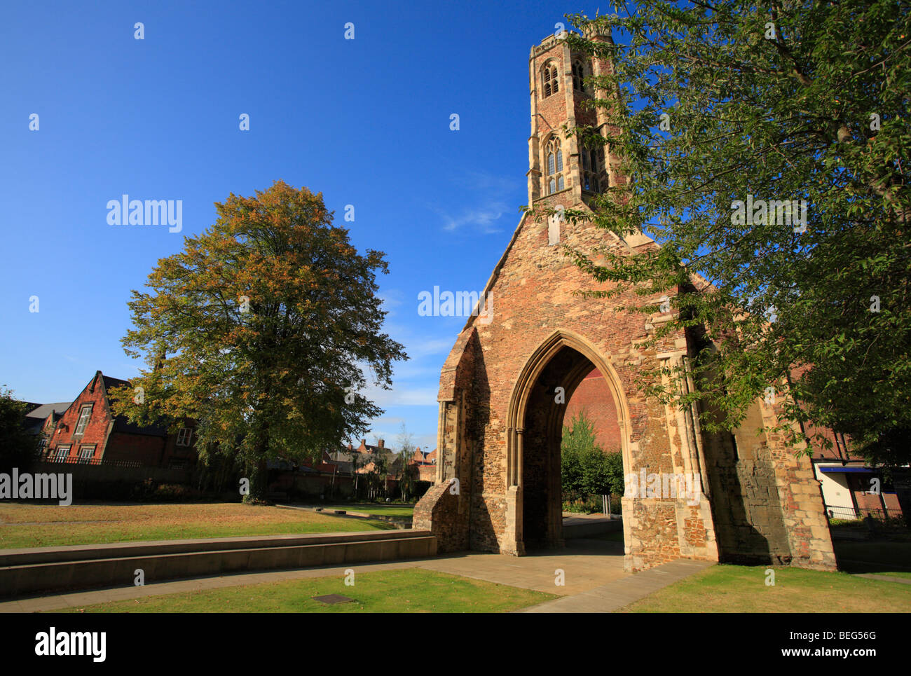 Greyfriars tower in King's Lynn, Norfolk. Stock Photo