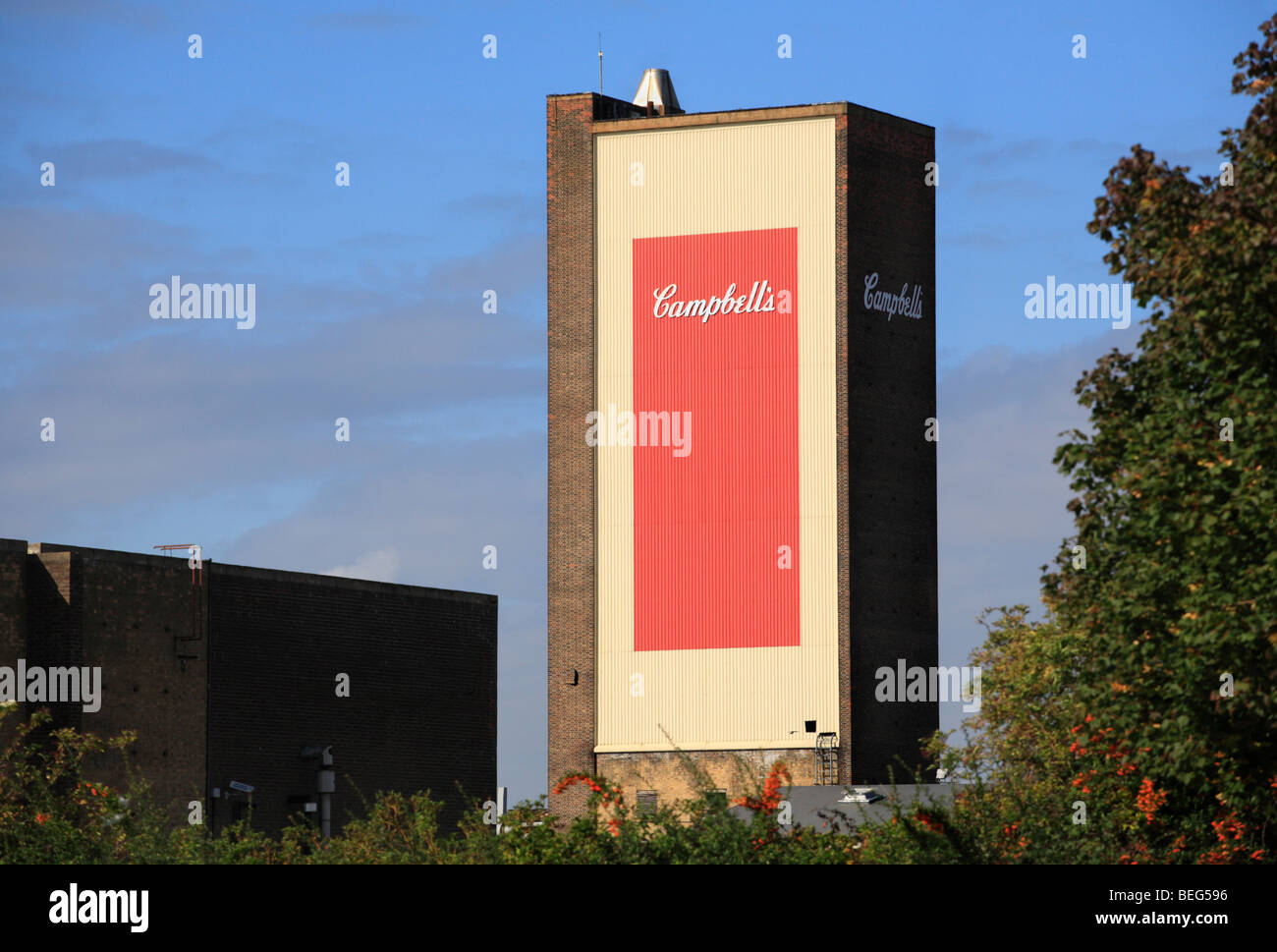 Campbell's Tower at the soup factory in King's Lynn Stock Photo Alamy