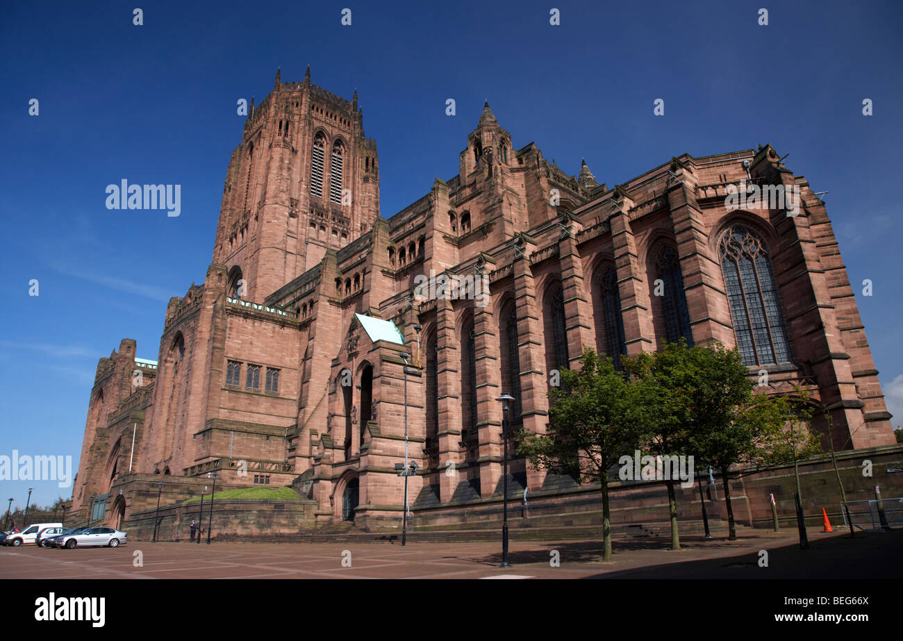 the Cathedral Church of Christ Liverpool Anglican Cathedral Merseyside England UK Stock Photo