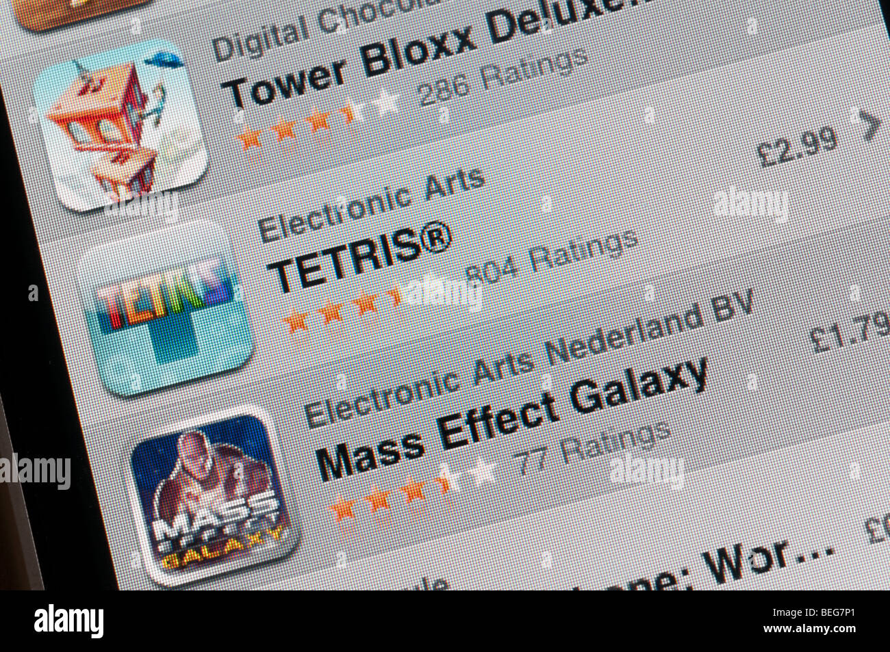 Apps on Apple iPhone Stock Photo