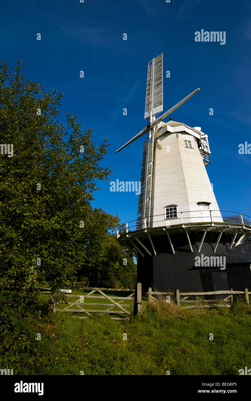 Shipley windmill in West Sussex UK once owned by Hilaire Belloc Stock
