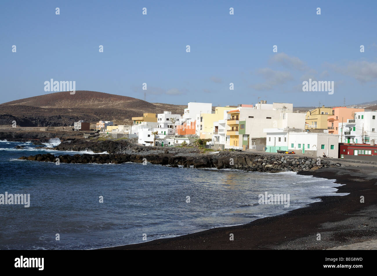 Beach of town Las Eras, Canary Island Tenerife, Spain Stock Photo