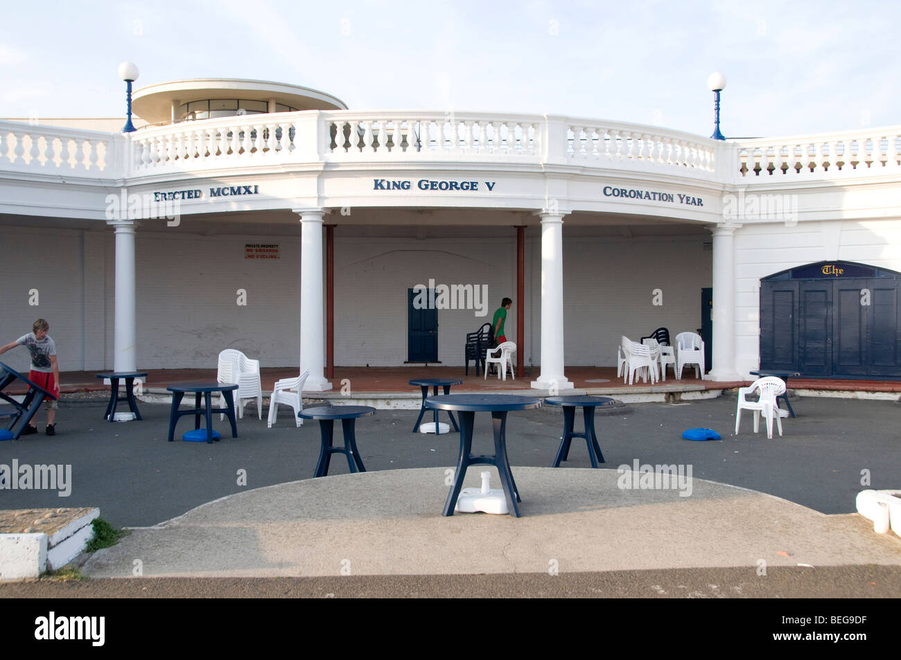 Bexhill on Sea Sussex. King George V coronation tea hall. Clearing up after a busy afternoon. Stock Photo