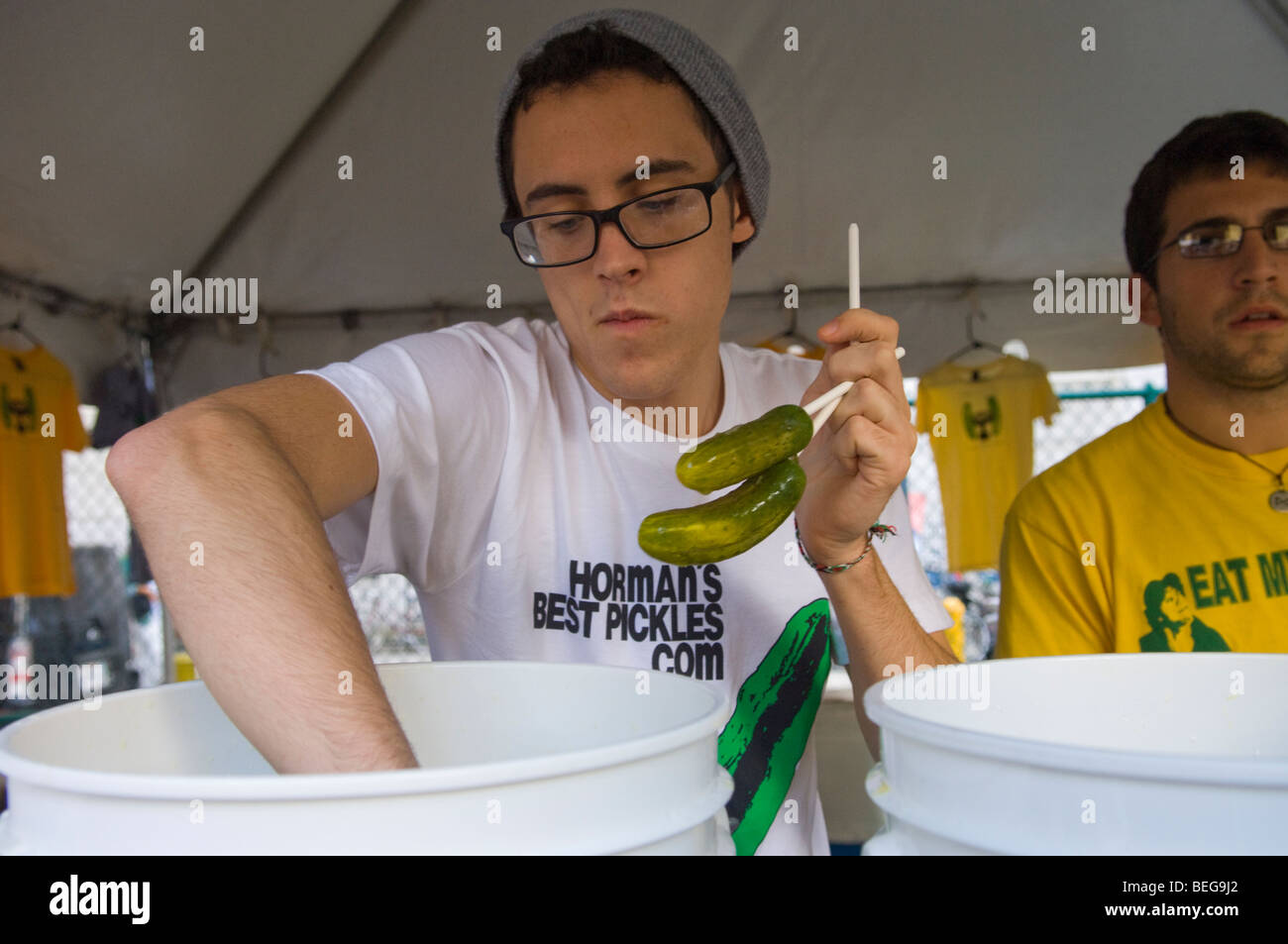 Pickle lovers flock to the Lower East Side in New York on Sunday
