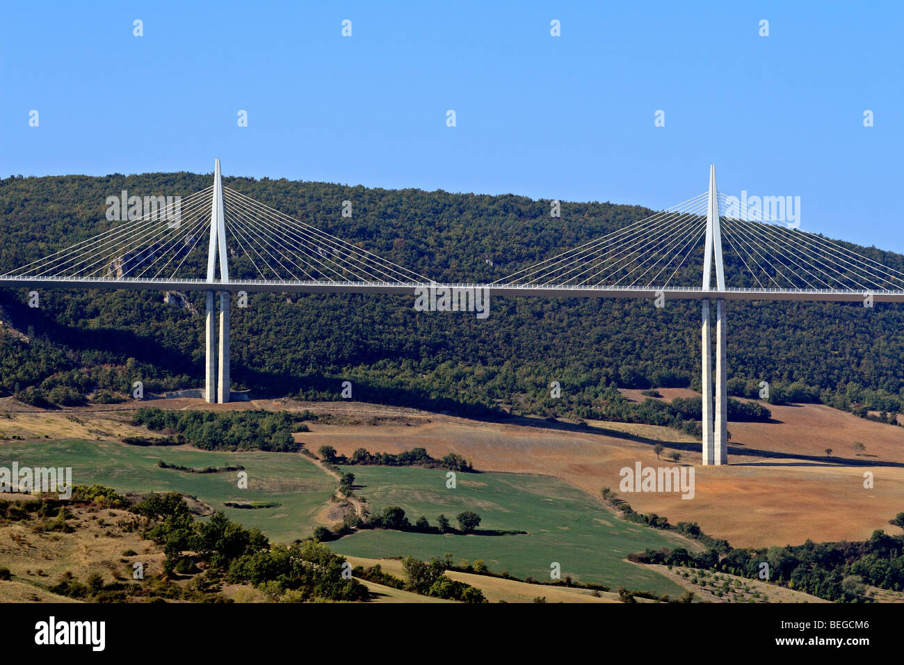 The Viaduct of  Millau, Occitanie, France Stock Photo