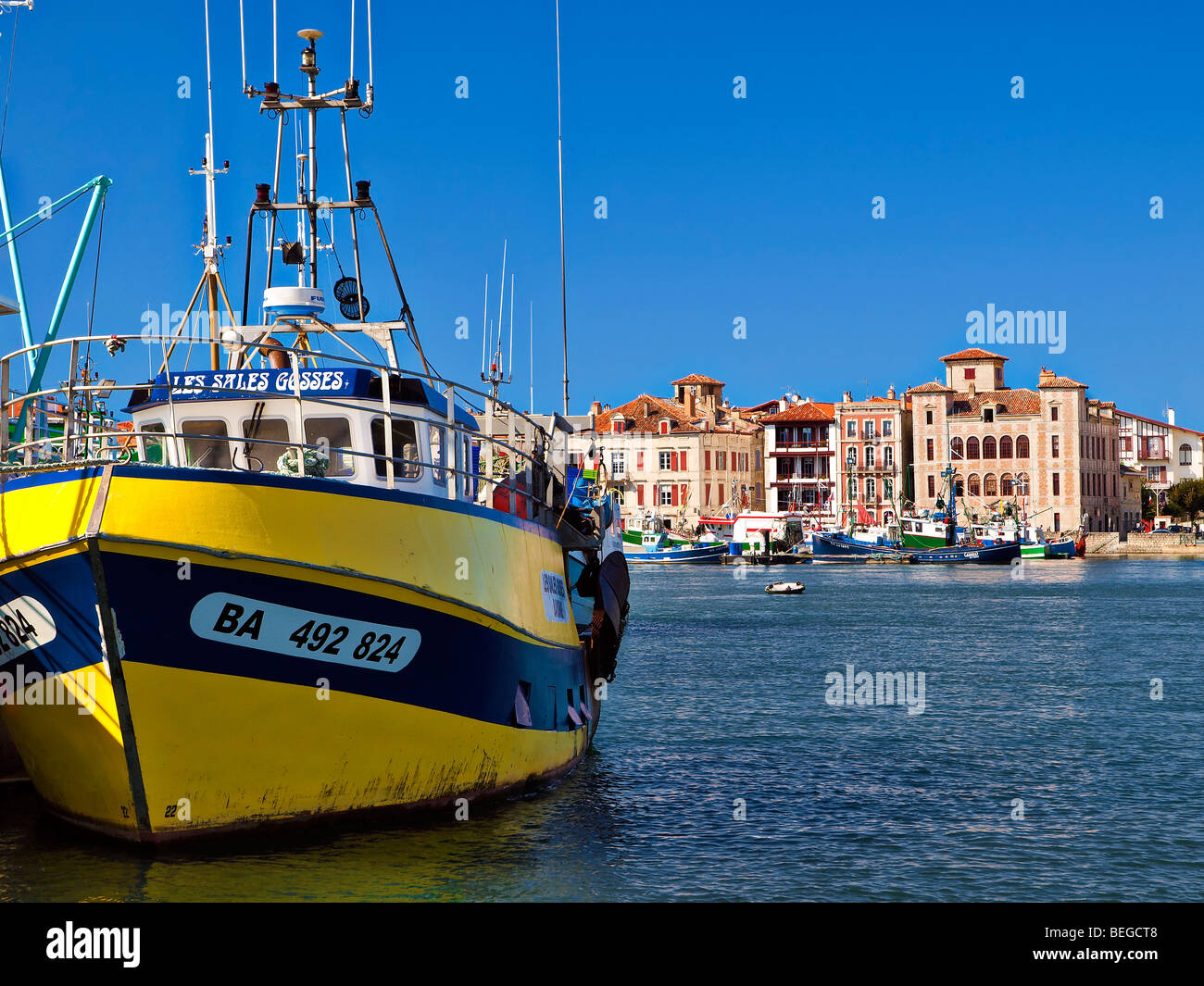 Saint Jean de Luz harbour, Basque country, France. Stock Photo