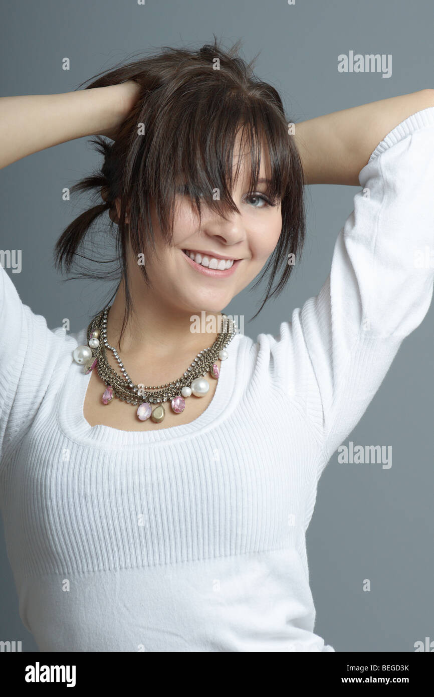 Young healthy fashionable and attractive woman Stock Photo