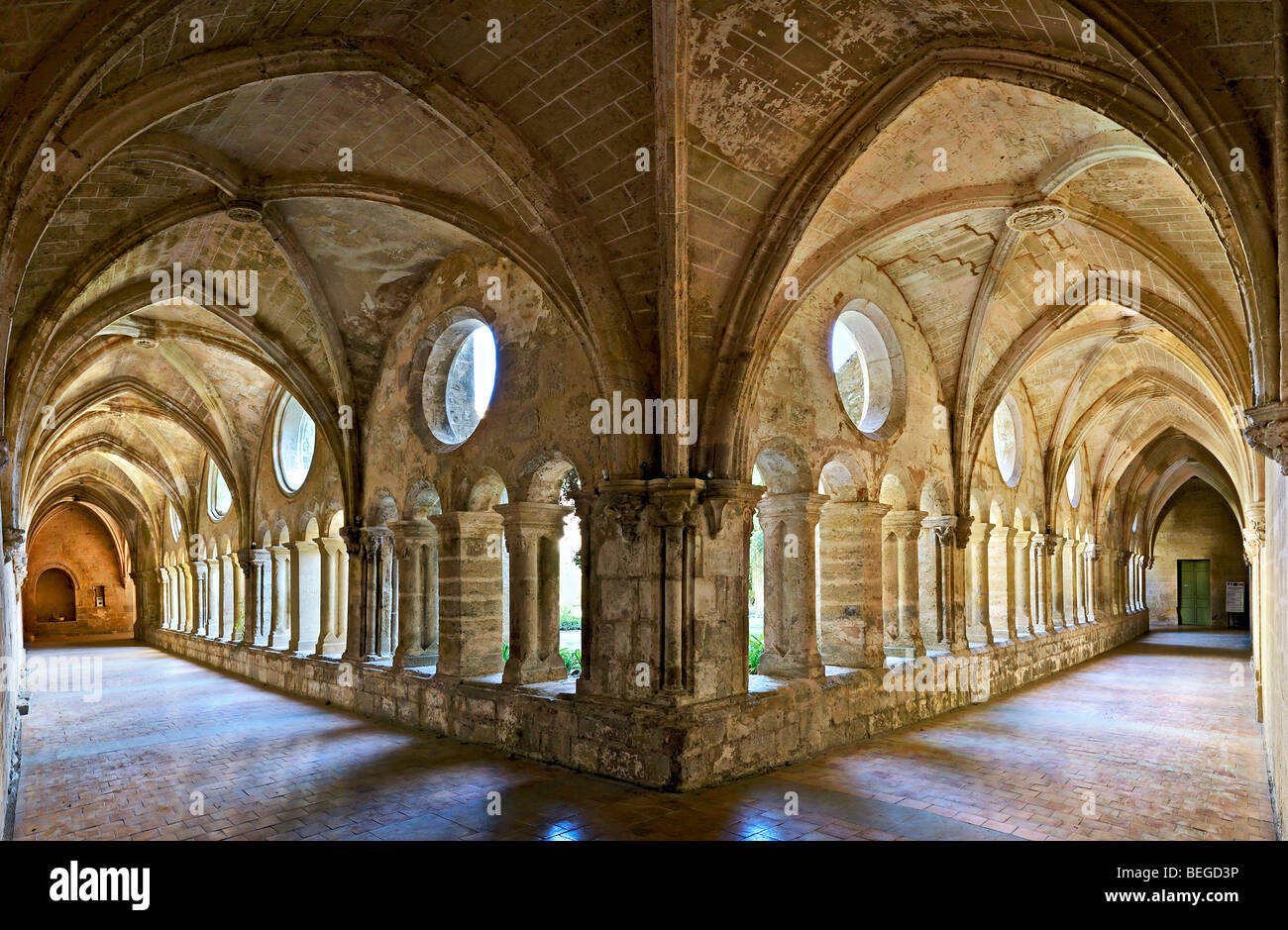 Valmagne abbey, Languedoc Roussillon, France. Stock Photo