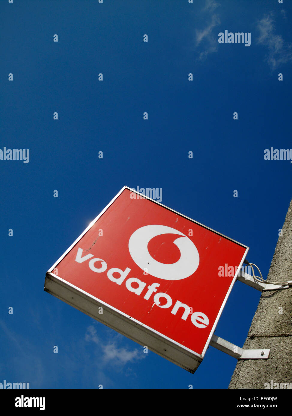 Sign for a Vodafone mobile phone or cellphone store Stock Photo - Alamy