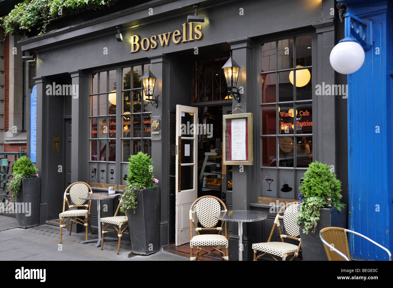 Boswells Cafe Covent Garden London England UK Stock Photo Alamy