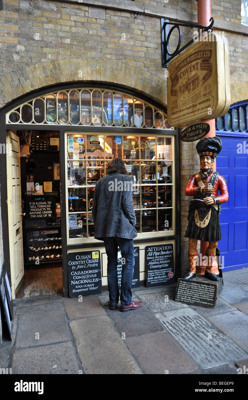 Covent Garden Tobacco Shop in London;s Covent Garden Stock Photo