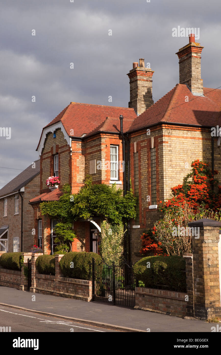 England, Cambridgeshire, Huntingdon, Brampton village, High Street, Croft House elegant Edwardian villa Stock Photo