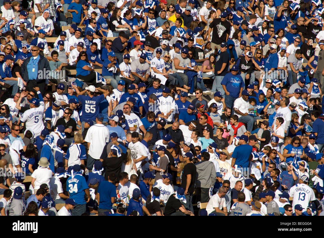 Fans at Dodger Stadium Stock Photo Alamy