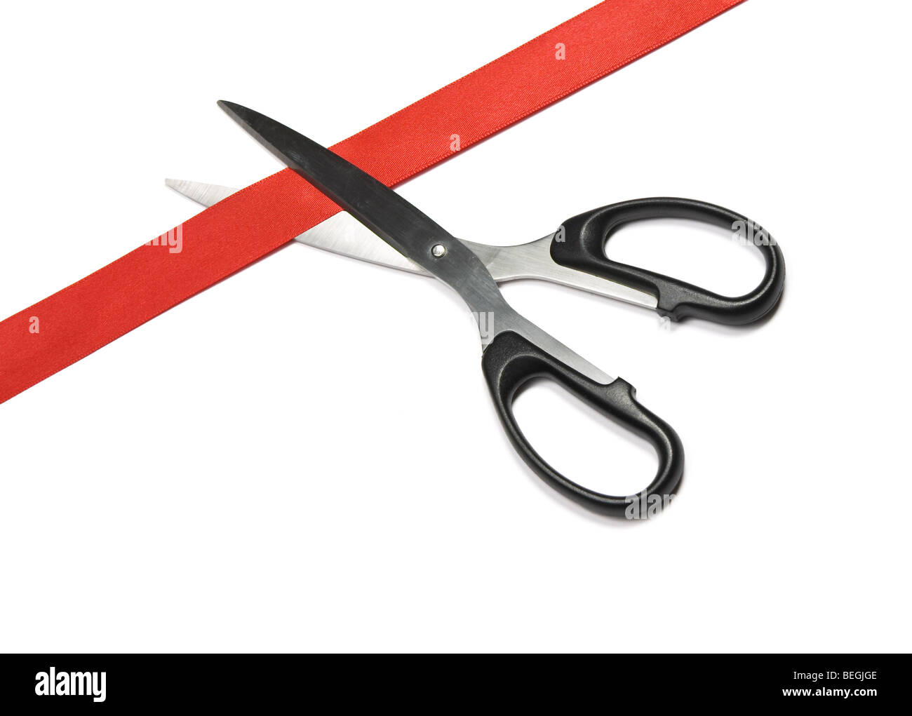 red ribbon cutting Stock Photo - Alamy