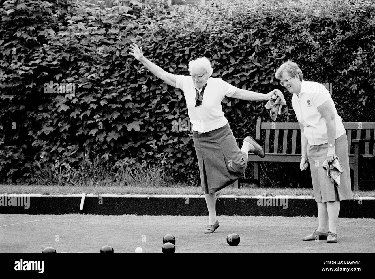 Ladies lawn bowls Black and White Stock Photos & Images Alamy
