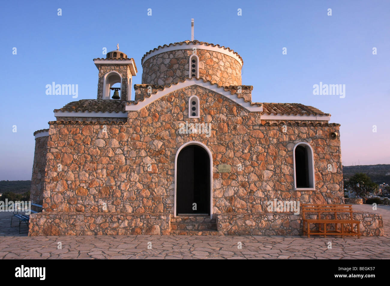 The Church of Prophet Elias (Profitis Ilias) Protaras, Cyprus. Stock Photo